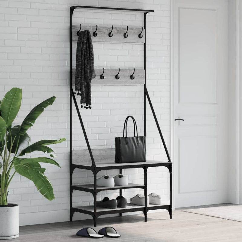 Kledingrek Met Schoenenrek 80X40X184 Cm Kleurig
