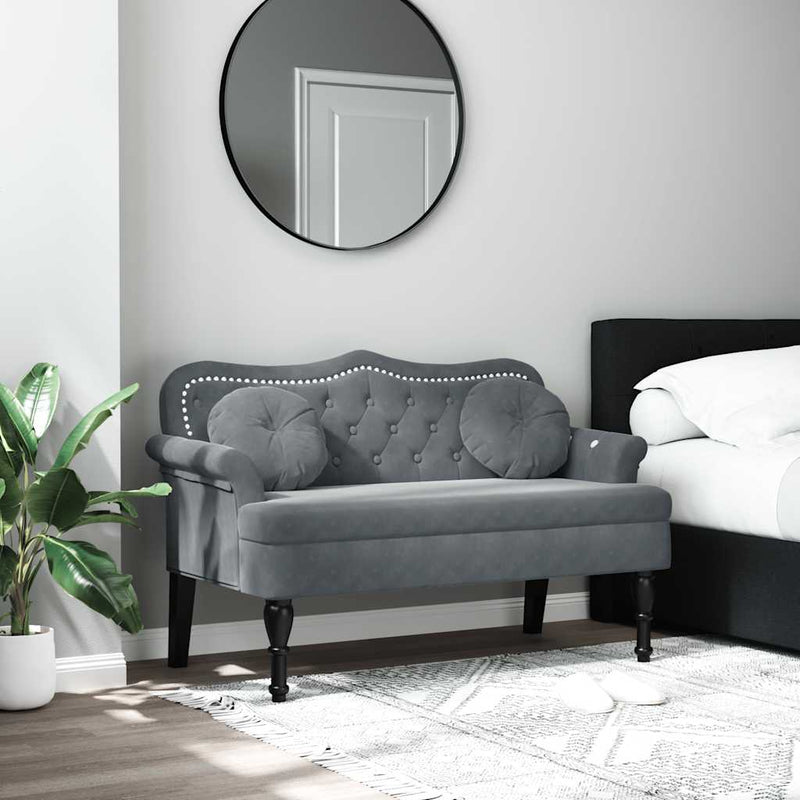 Bankje Met Kussens 120,5X65X75 Cm Fluweel