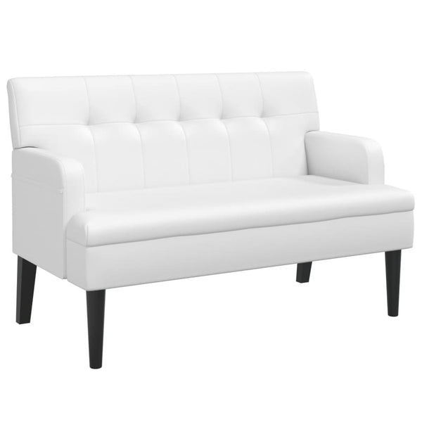 Bankje Met Rugleuning 112X65,5X75 Cm Kunstleer