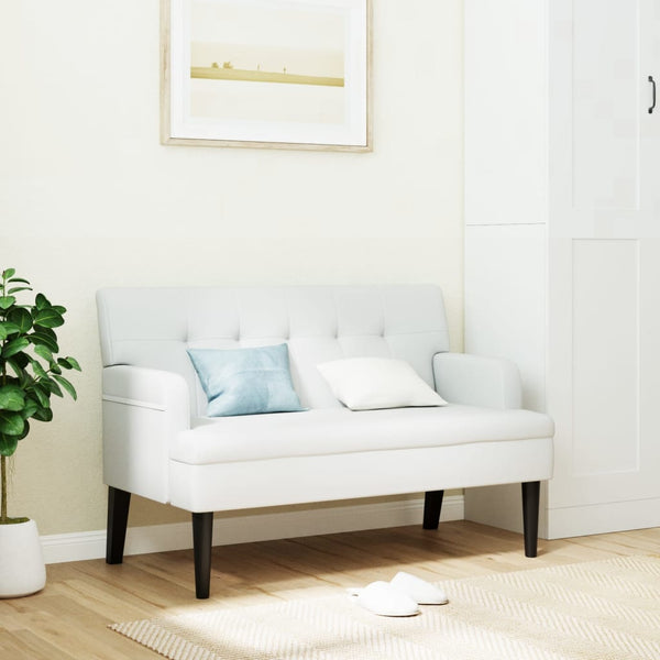 Bankje Met Rugleuning 112X65,5X75 Cm Kunstleer