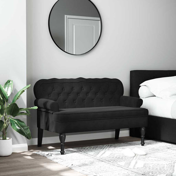 Bankje Met Rugleuning 119,5X64,5X75 Cm Fluweel