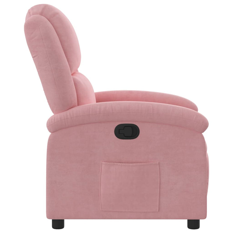 Fauteuil Verstelbaar Fluweel Roze