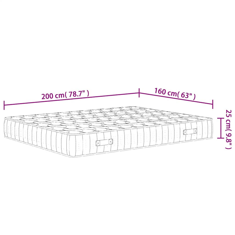 Pocketveringmatras Middelhard-Hard Super King Size