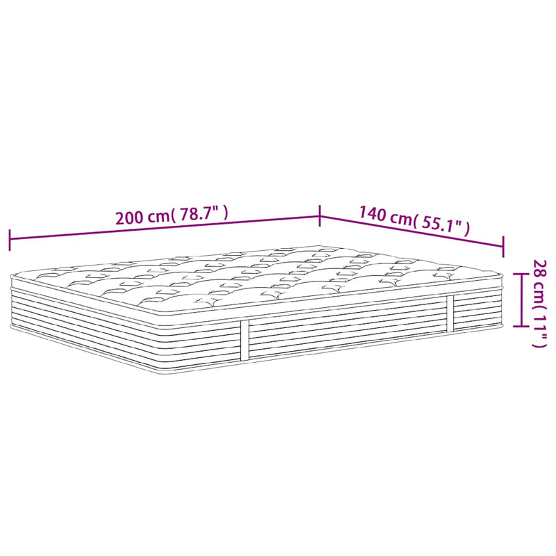 Pocketveringmatras Middelhard