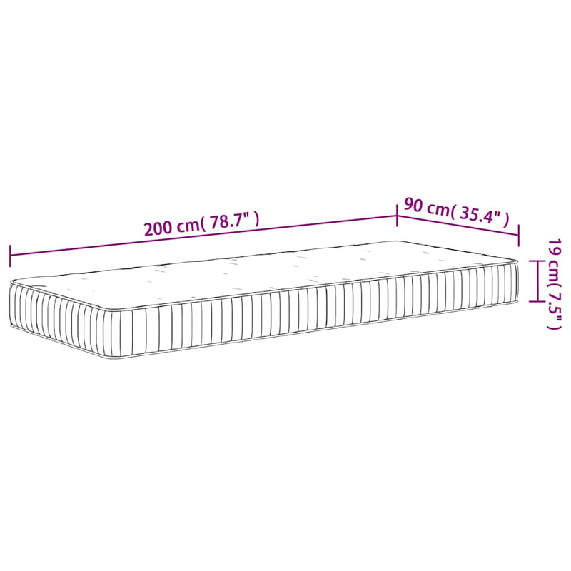 Pocketveringmatras Middelhard