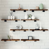 Wandschappen 60X10X1,5 Cm Bewerkt Hout Kleur Gerookt Eiken