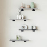 Wandschappen 60X10X1,5 Cm Bewerkt Hout Eiken Grijs Sonoma