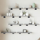 Wandschappen 60X10X1,5 Cm Bewerkt Hout Eiken Grijs Sonoma