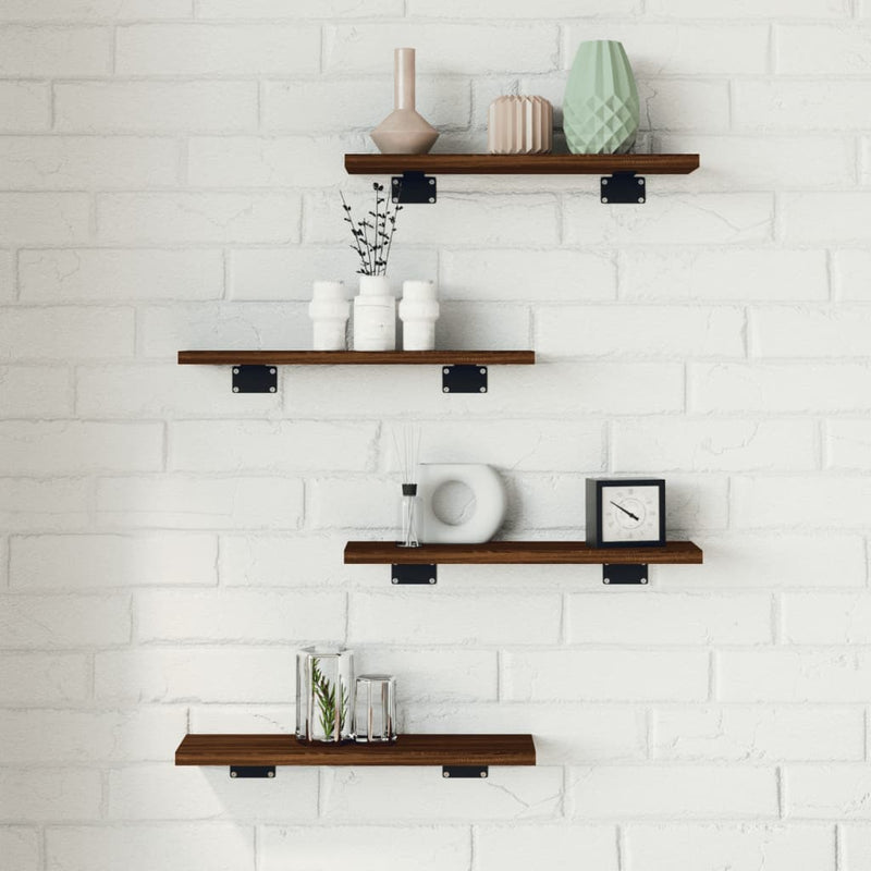 Wandschappen 100X50X1,5 Cm Bewerkt Hout Bruin Eikenkleur