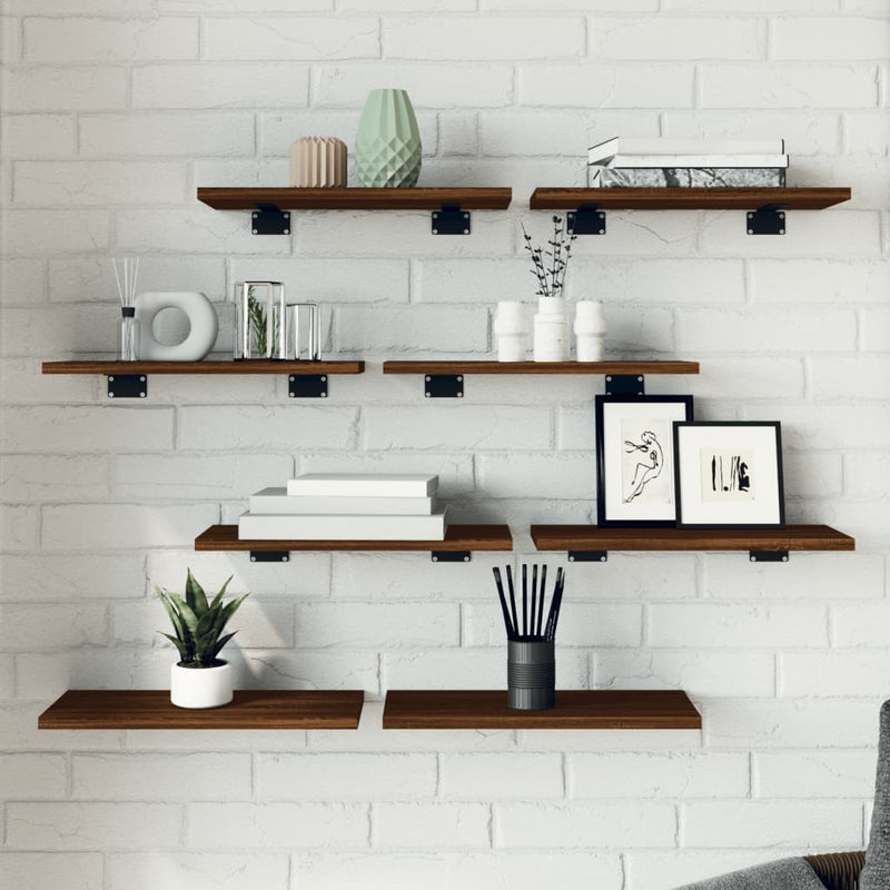 Wandschappen 100X50X1,5 Cm Bewerkt Hout Bruin Eikenkleur