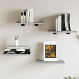 Wandschappen 60X10X1,5 Cm Bewerkt Hout Eiken Grijs Sonoma