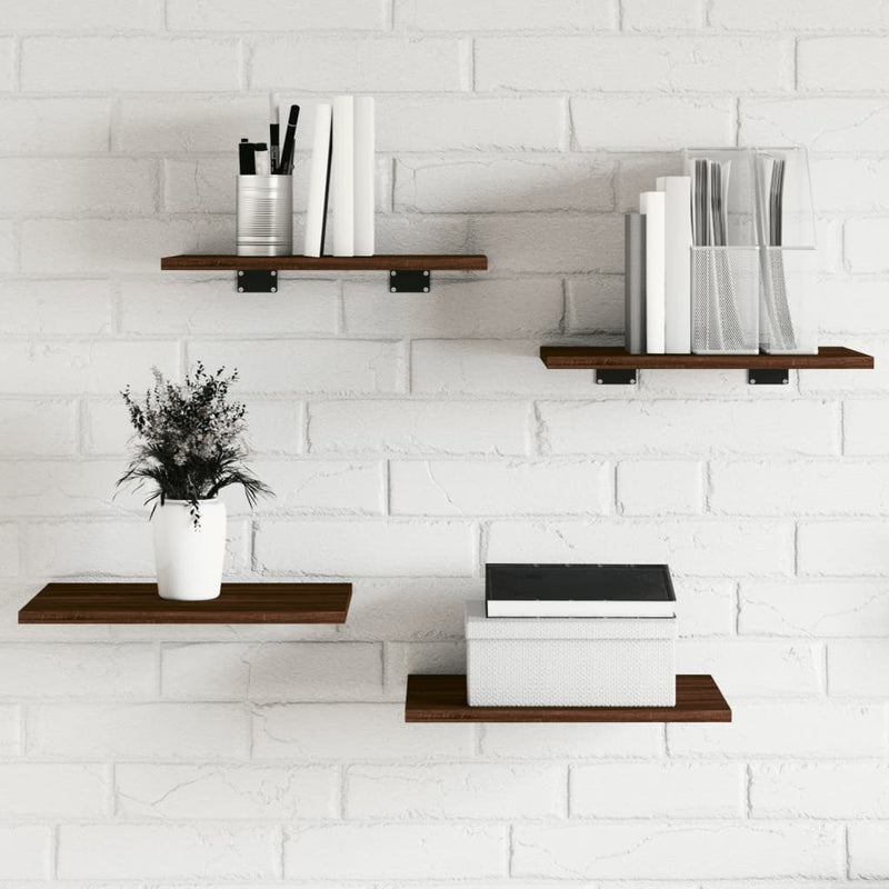 Wandschappen 100X50X1,5 Cm Bewerkt Hout Bruin Eikenkleur