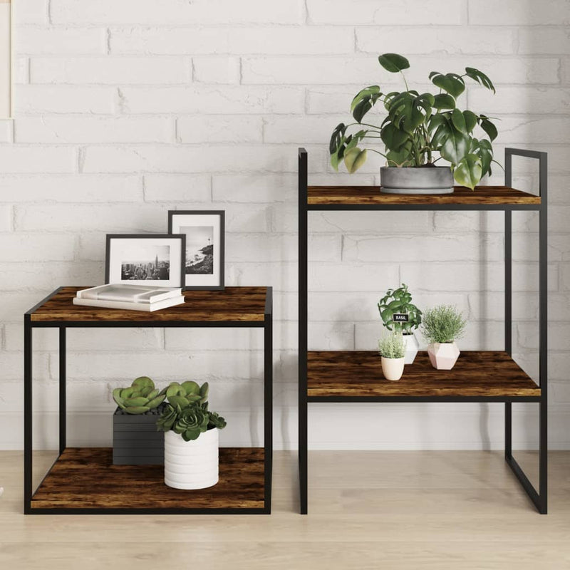 Wandschappen 60X10X1,5 Cm Bewerkt Hout Kleur Gerookt Eiken