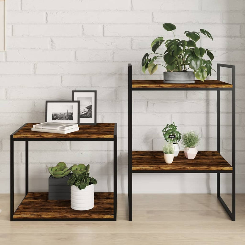 Wandschappen 60X10X1,5 Cm Bewerkt Hout Kleur Gerookt Eiken