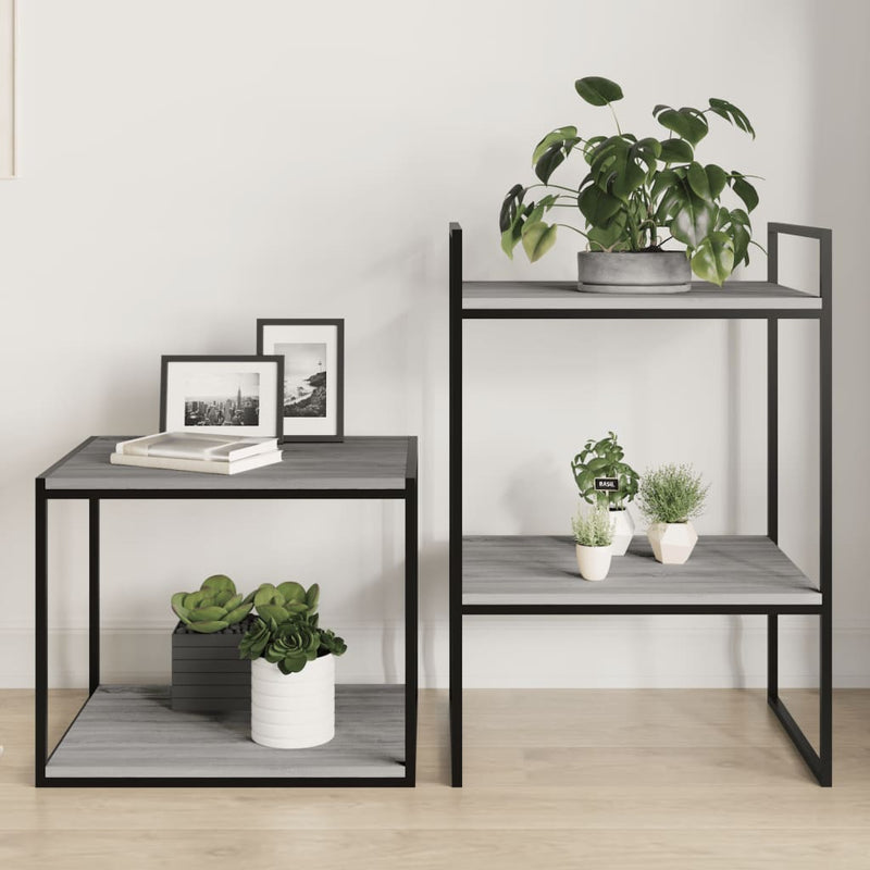 Wandschappen 60X10X1,5 Cm Bewerkt Hout Eiken Grijs Sonoma