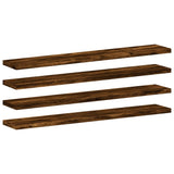 Wandschappen 60X10X1,5 Cm Bewerkt Hout Kleur Gerookt Eiken