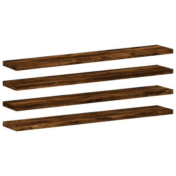 Wandschappen 60X10X1,5 Cm Bewerkt Hout Kleur Gerookt Eiken