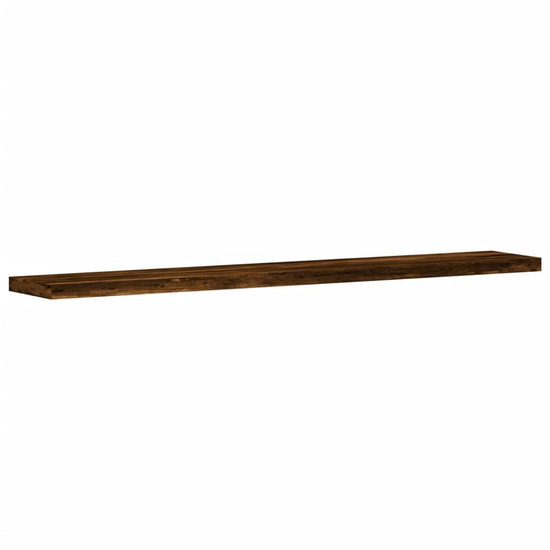 Wandschappen 60X10X1,5 Cm Bewerkt Hout Kleur Gerookt Eiken