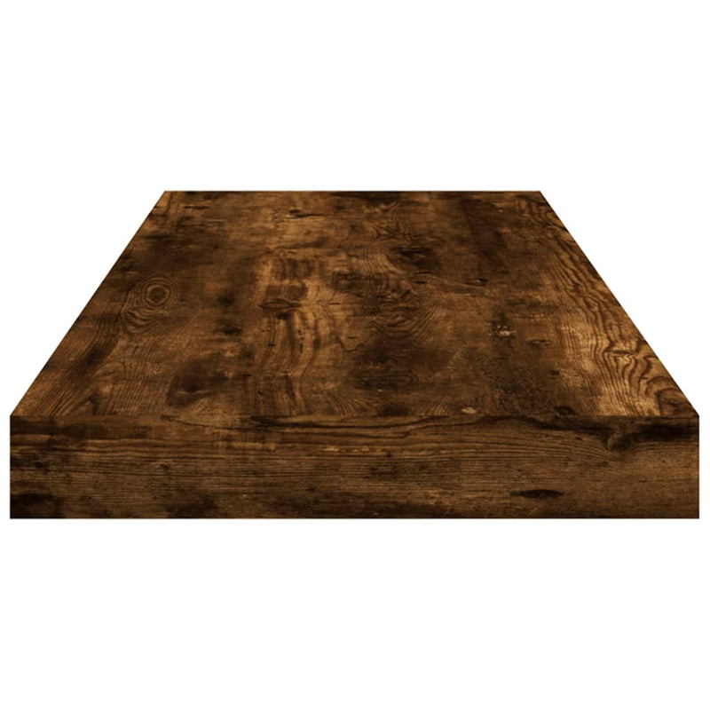 Wandschappen 60X10X1,5 Cm Bewerkt Hout Kleur Gerookt Eiken