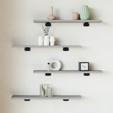 Wandschappen 60X10X1,5 Cm Bewerkt Hout Eiken Grijs Sonoma