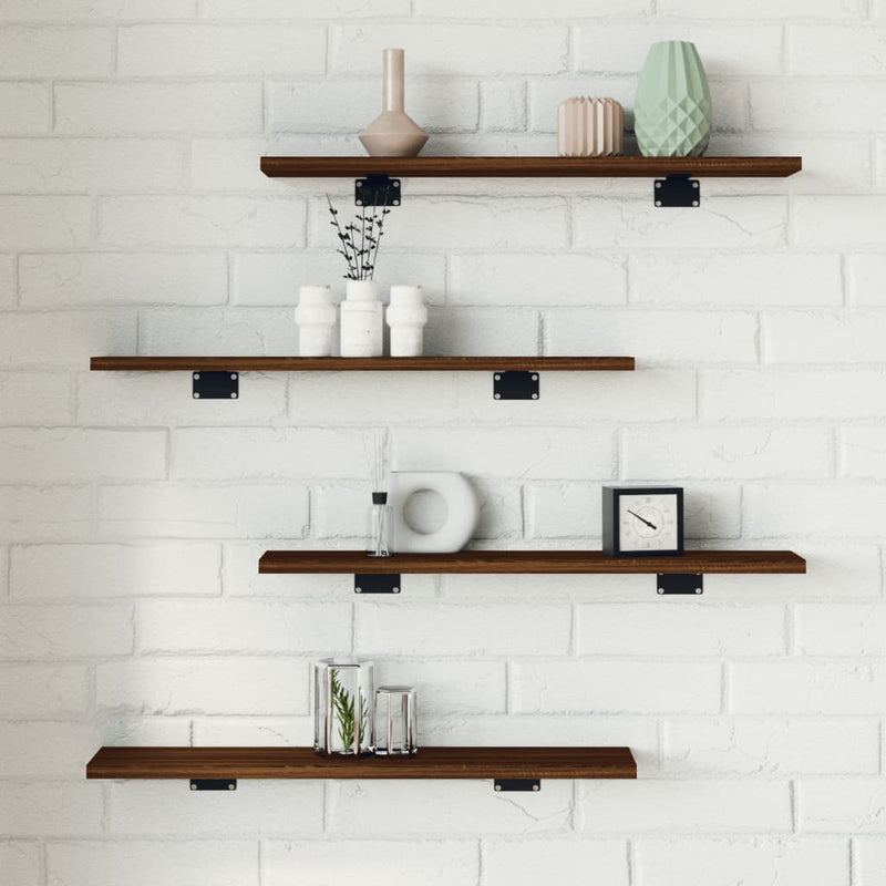 Wandschappen 100X50X1,5 Cm Bewerkt Hout Bruin Eikenkleur