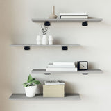 Wandschappen 60X10X1,5 Cm Bewerkt Hout Eiken Grijs Sonoma