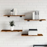 Wandschappen 60X10X1,5 Cm Bewerkt Hout Kleur Gerookt Eiken