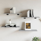 Wandschappen 60X10X1,5 Cm Bewerkt Hout Eiken Grijs Sonoma