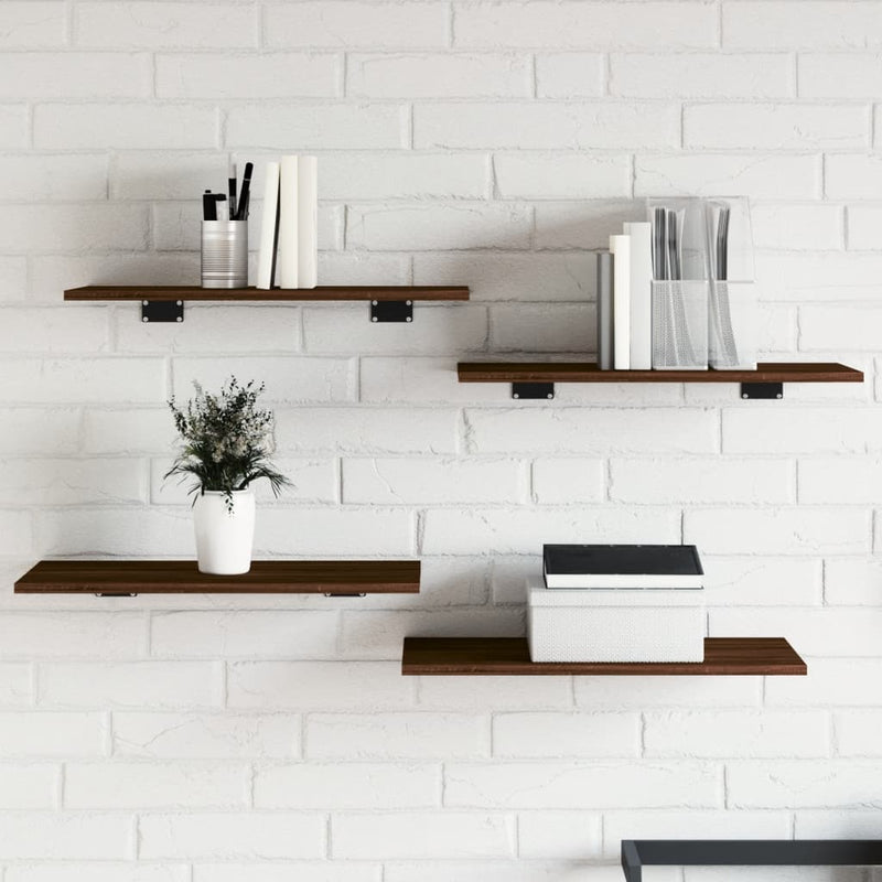 Wandschappen 100X50X1,5 Cm Bewerkt Hout Bruin Eikenkleur