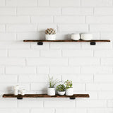 Wandschappen 60X10X1,5 Cm Bewerkt Hout Kleur Gerookt Eiken