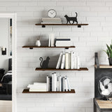 Wandschappen 100X50X1,5 Cm Bewerkt Hout Bruin Eikenkleur