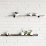 Wandschappen 60X10X1,5 Cm Bewerkt Hout Kleur Gerookt Eiken