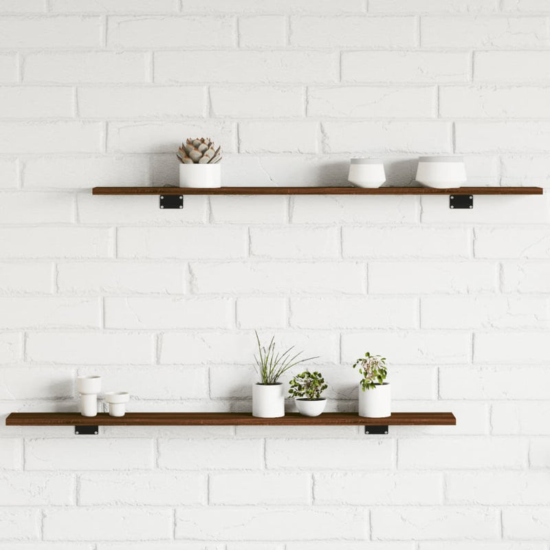 Wandschappen 100X50X1,5 Cm Bewerkt Hout Bruin Eikenkleur