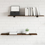Wandschappen 60X10X1,5 Cm Bewerkt Hout Kleur Gerookt Eiken