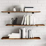 Wandschappen 60X10X1,5 Cm Bewerkt Hout Kleur Gerookt Eiken