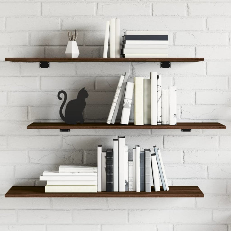 Wandschappen 100X50X1,5 Cm Bewerkt Hout Bruin Eikenkleur