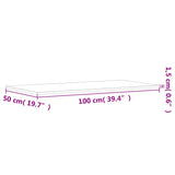 Wandschappen 100X50X1,5 Cm Bewerkt Hout Bruin Eikenkleur