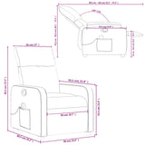 Massagestoel Lichtgrijze Stof