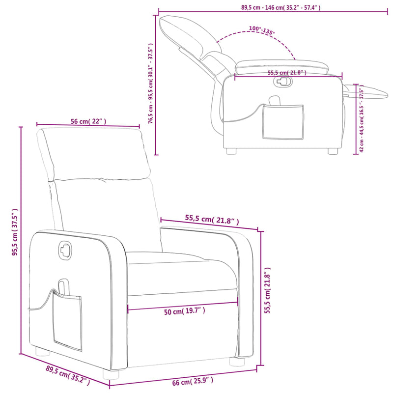 Massagestoel Lichtgrijze Stof