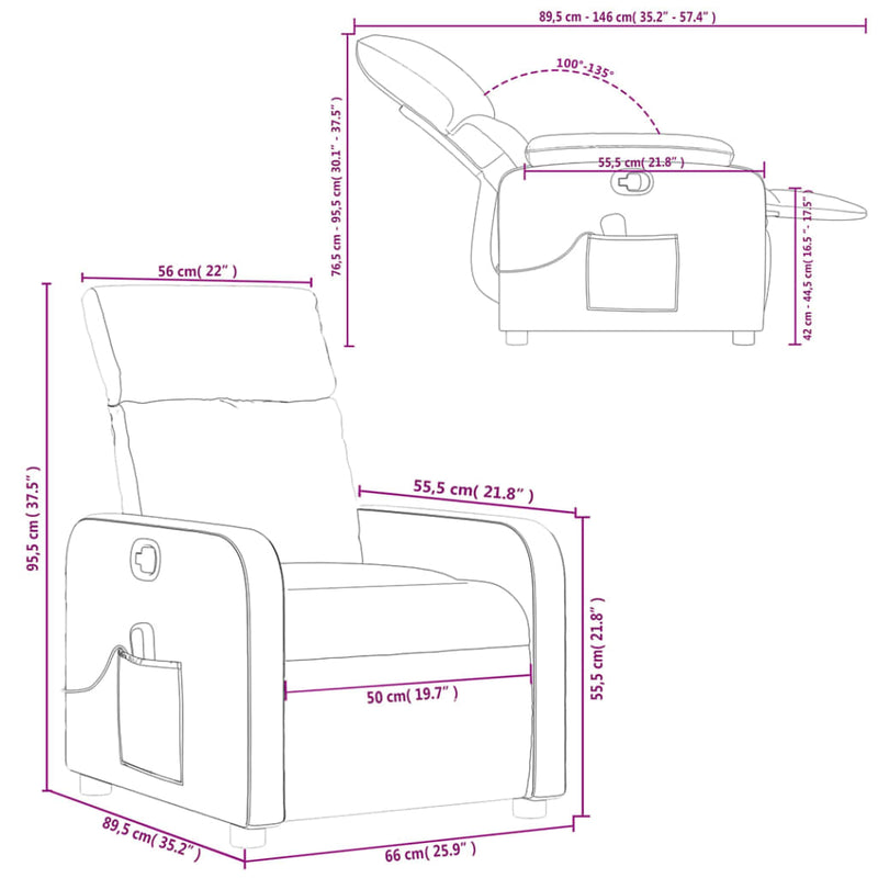 Massagestoel Kunstleer Zwart