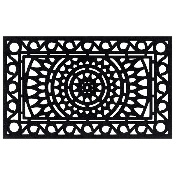 Deurmat Rechthoekig 45X75 Cm Rubber Acaciahout (Naturel)