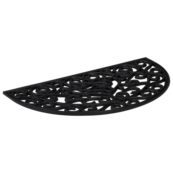 Deurmat Halfrond 45X75 Cm Rubber Grijs Sonoma