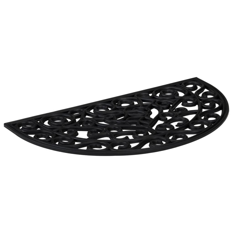Deurmat Halfrond 45X75 Cm Rubber Grijs Sonoma