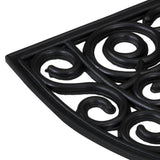 Deurmat Halfrond 45X75 Cm Rubber Grijs Sonoma