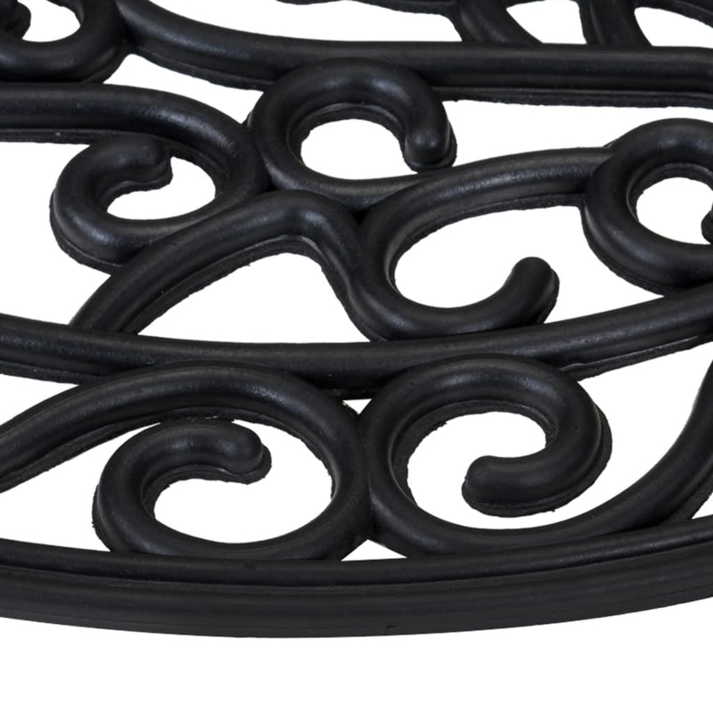 Deurmat Halfrond 45X75 Cm Rubber Grijs Sonoma