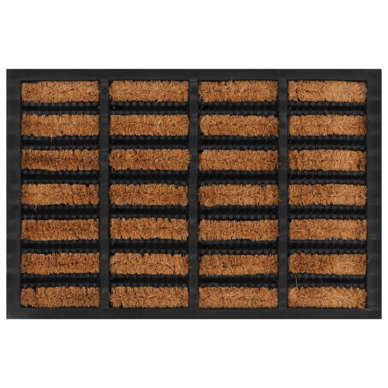 Deurmat Rechthoekig 40X60 Cm Rubber En Kokosvezel Grijs Sonoma
