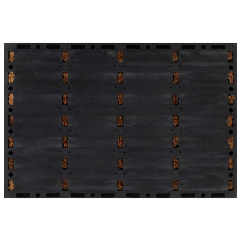 Deurmat Rechthoekig 40X60 Cm Rubber En Kokosvezel Grijs Sonoma
