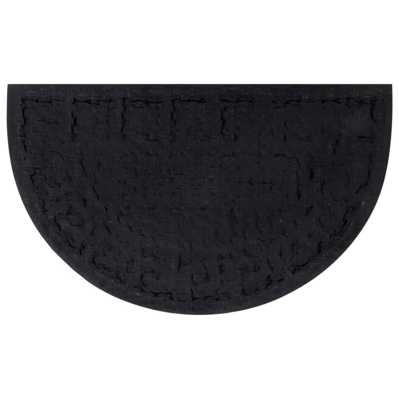 Deurmat Halfrond 45X75 Cm Rubber En Kokosvezel Gerecycled Hout (Meerkleurig)