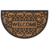 Deurmat Halfrond 45X75 Cm Rubber En Kokosvezel Grijs Sonoma