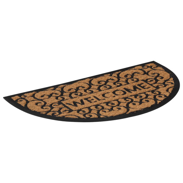 Deurmat Halfrond 45X75 Cm Rubber En Kokosvezel Grijs Sonoma